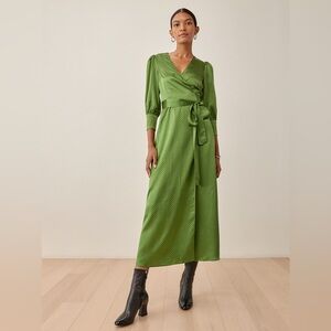 NWT 100% silk reformation Merrick wrap dress